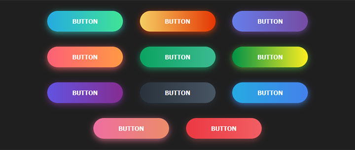 11个css3彩色渐变圆角按钮悬停动画特效