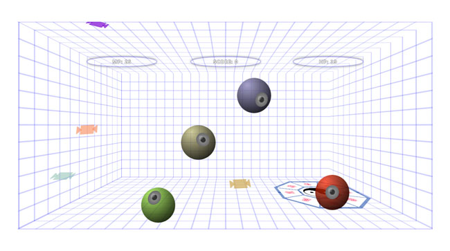 3D立体html5+css3点击眼睛玩游戏