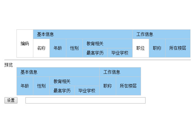 jQuery树状json数据转表格插件代码