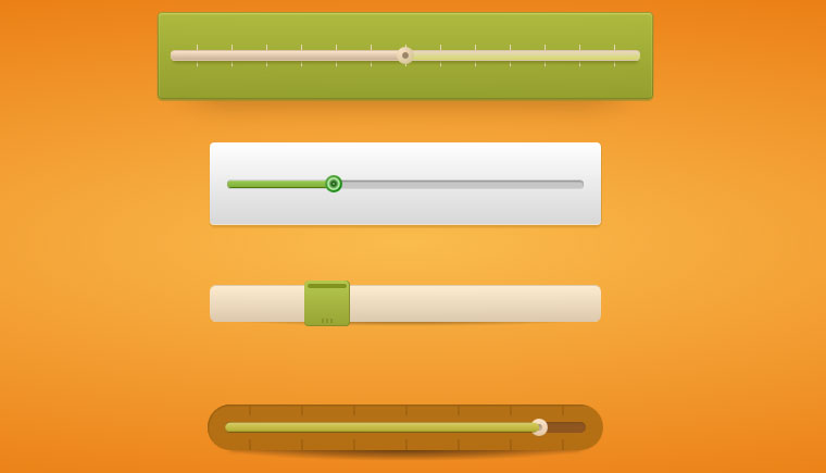 4种漂亮的CSS3鼠标拖动滑块样式代码