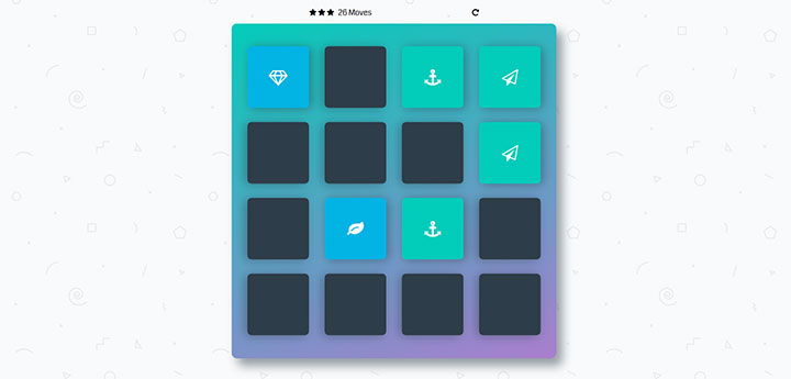 16宫格翻牌匹配HTML5小游戏代码