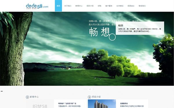 织梦dedecms简洁大方房地产企业网站模板