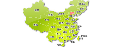 黄绿色版本中国各省动感flash地图素材