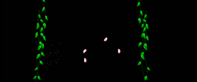垂柳漂浮鲜花散落flash透明素材